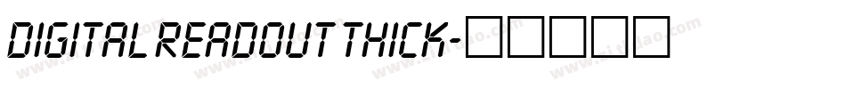 DIGital Readout Thick字体转换